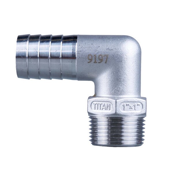 stainless steel 1 inch hose barb